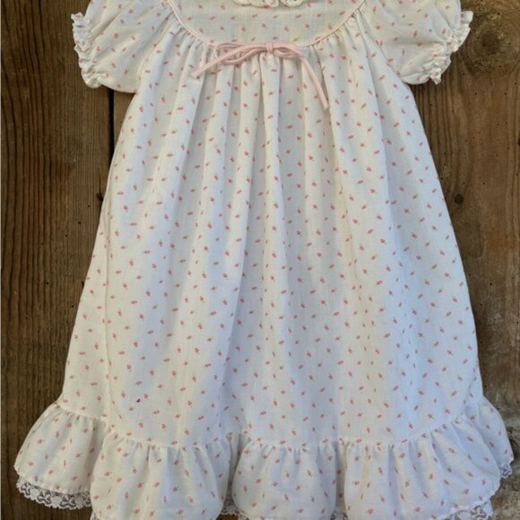 Alexis White and Pink Floral Nightgown - Picture 2 of 7